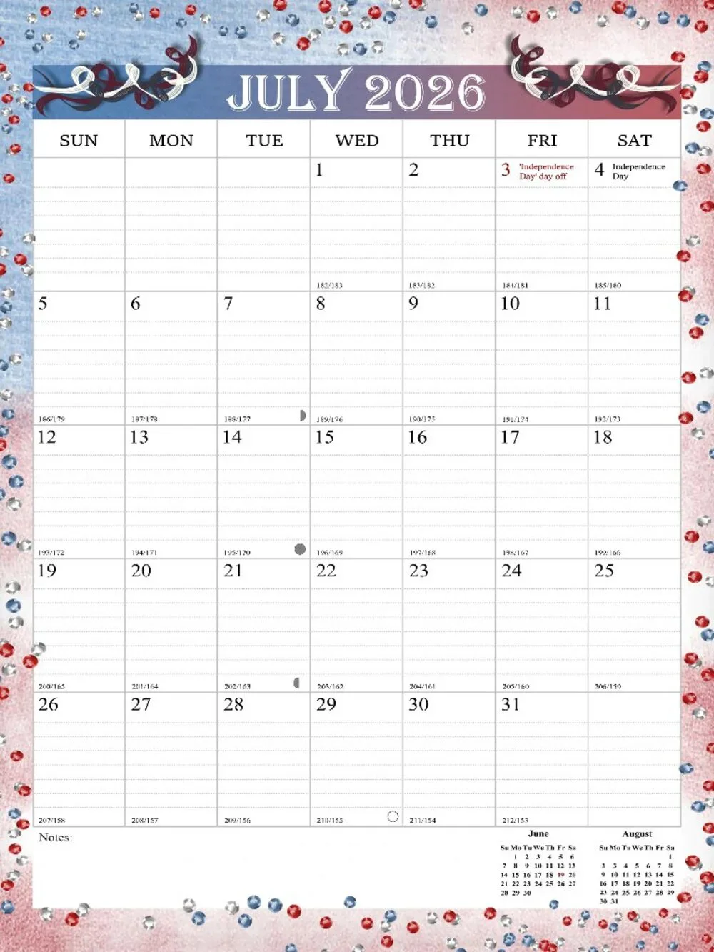 2026-2027 Wall Calendar Spiral-bound Twin-Wire Binding - 18 Months 8.5